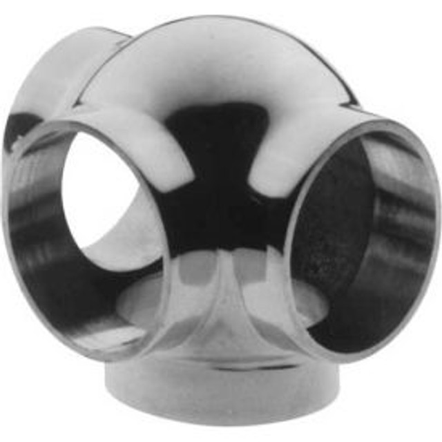 Lavi Industries Ball Tee Side Outlet for 1.5"" Tubing Polished Stainless Steel p/n 40-705/1H