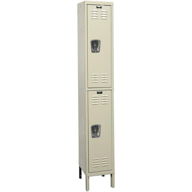 Hallowell U1848-2PT Lockers; Locker Style: Horizontal ; Locker Configuration: 1-Wide ; Assembled: No ; Shelf Capacity: 0 ; Handle Type: Recessed ; Locker Material: Steel