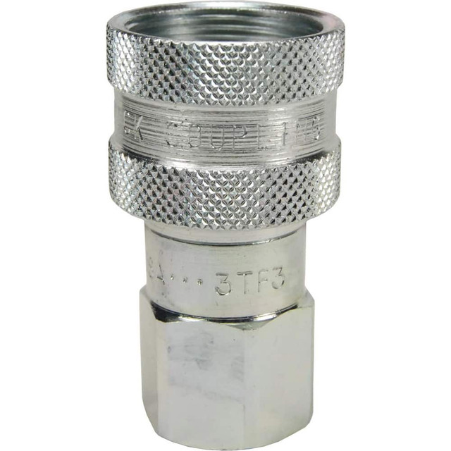 Dixon Valve & Coupling 3TF3 Hydraulic Hose Fittings & Couplings; Type: T-Series Female NPTF Ball Coupler ; Fitting Type: Coupler ; Hose Inside Diameter (Decimal Inch): 0.3750 ; Hose Size: 3/8 ; Material: Steel ; Thread Type: NPTF