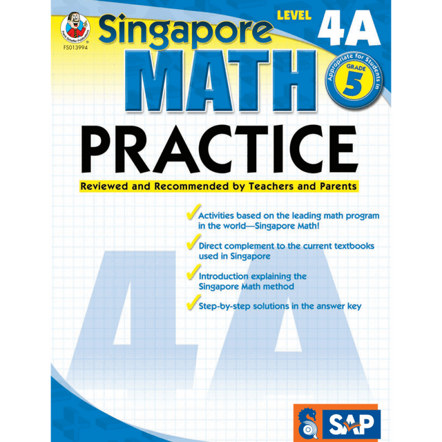 CARSON-DELLOSA PUBLISHING LLC 076823994X Common Core Math Practice Workbook, Math Level 4A, Grade 5