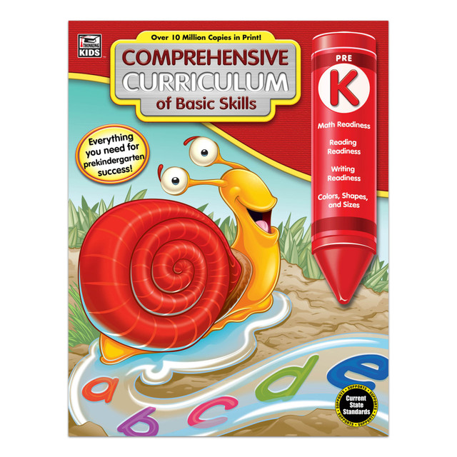 CARSON-DELLOSA PUBLISHING LLC 704892 Thinking Kids Comprehensive Curriculum Of Basic Skills, Grade Pre-K