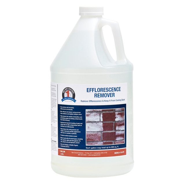 E. BROOKMYER, INC. 1S-EFF Bare Ground Solutions 1 Shot Efflorescence Remover, 128 Oz Bottle E. BROOKMYER, INC. 1S-EFF Bare Ground Solutions 1 Shot Efflorescence Remover, 128 Oz Bottle