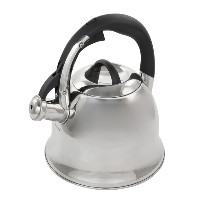 GIBSON OVERSEAS INC. 995115204M Mr. Coffee Coffield Stainless Steel Whistling Tea Kettle, 2.5 Qt, Turquoise GIBSON OVERSEAS INC. 995115204M Mr. Coffee Coffield Stainless Steel Whistling Tea Kettle, 2.5 Qt, Turquoise