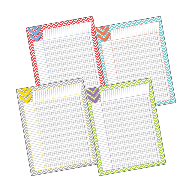 BARKER CREEK PUBLISHING, INC. LL566 Barker Creek Chart Set, Incentive Chevron Beautiful, 17in x 22in, Grades Pre-K+, Pack Of 4