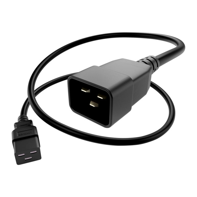 UNIRISE USA, LLC PWCDC19C2020A02FBLK Unirise Power cable - IEC 60320 C20 to IEC 60320 C19 - AC 250 V - 2 ft - black UNIRISE USA, LLC PWCDC19C2020A02FBLK Unirise Power cable - IEC 60320 C20 to IEC 60320 C19 - AC 250 V - 2 ft - black