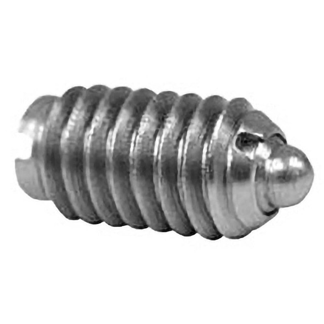 TE-CO 52603X Threaded Spring Plunger: 1/4-20, 0.531" Thread Length, 0.119" Dia, 0.078" Projection