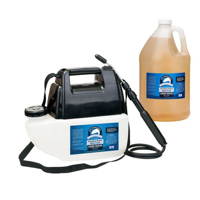 E. BROOKMYER, INC. BGPS-1 Bare Ground Liquid De-Icer, Inhibited MagPlus With Battery-Operated Sprayer, 1 Gallon