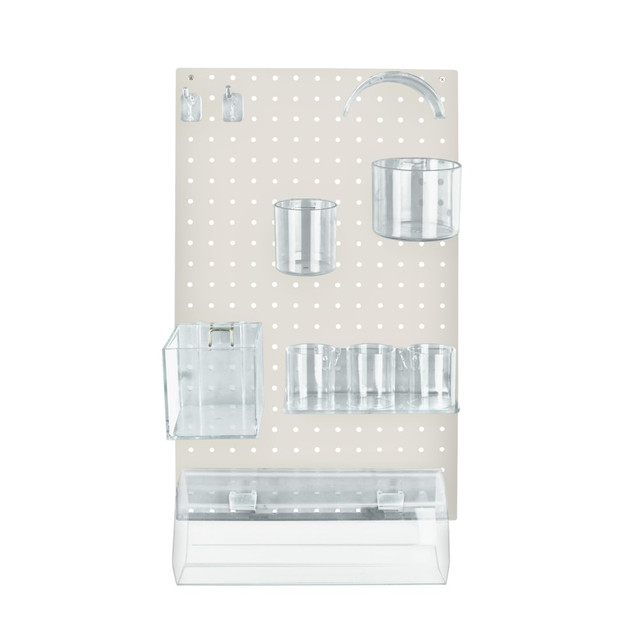 AZAR INTERNATIONAL INC 900940-WHT Azar Displays 10-Piece Pegboard Organizer Kit, White