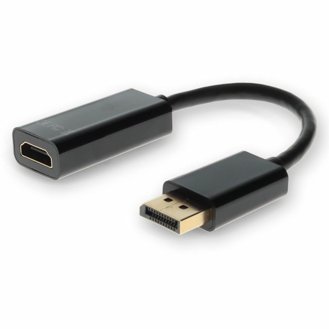 ADD-ON COMPUTER PERIPHERALS, INC. DISPLAYPORT2HDMI AddOn 8in DisplayPort to HDMI Adapter Cable - Adapter - DisplayPort male to HDMI female - 7.9 in - black ADD-ON COMPUTER PERIPHERALS, INC. DISPLAYPORT2HDMI AddOn 8in DisplayPort to HDMI Adapter Cable - Adapter - DisplayPort male to HDMI female - 7.9 in - black