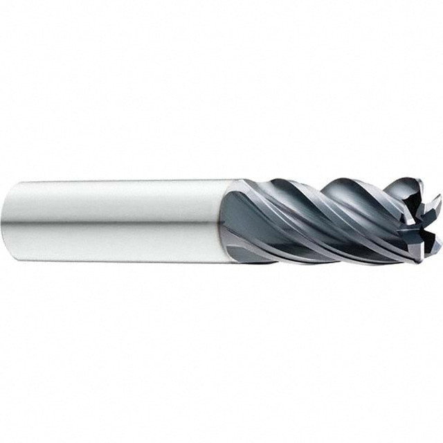 SGS 38575 Corner Radius End Mill: 1" Dia, 2" LOC, 0.12" Radius, 5 Flutes, Solid Carbide