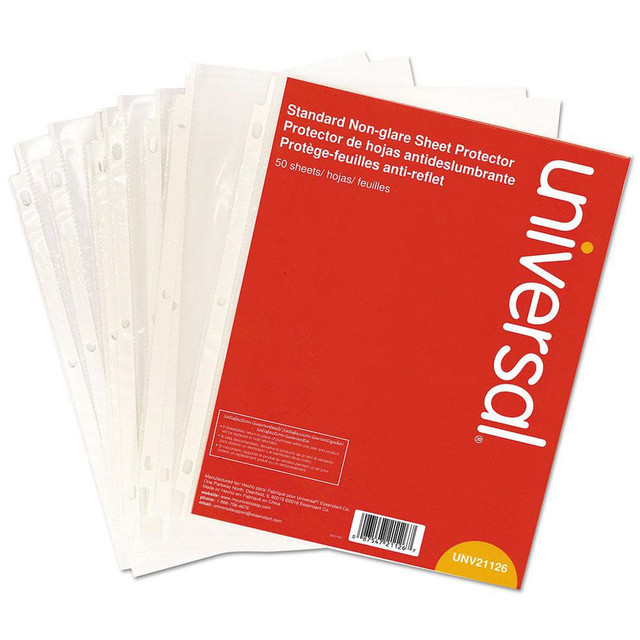 UNIVERSAL UNV21126 50 Pc Sheet Protector-Ring Binder: Clear