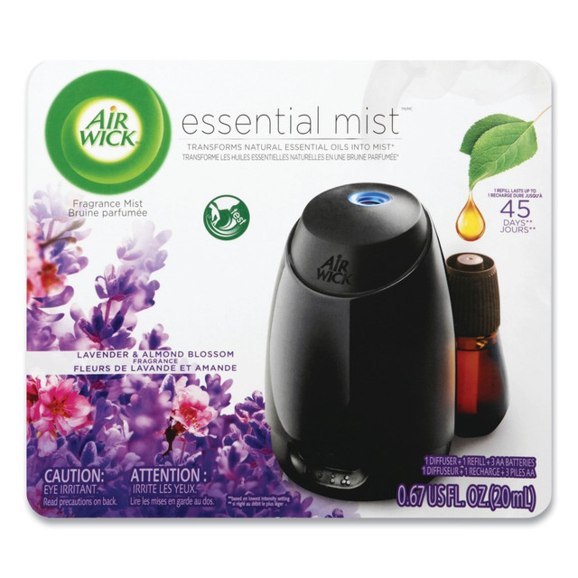 RECKITT BENCKISER 62338-98576 Air Wick Essential Mist Starter Kit, Lavender And Almond Blossom, 0.67 Oz RECKITT BENCKISER 62338-98576 Air Wick Essential Mist Starter Kit, Lavender And Almond Blossom, 0.67 Oz