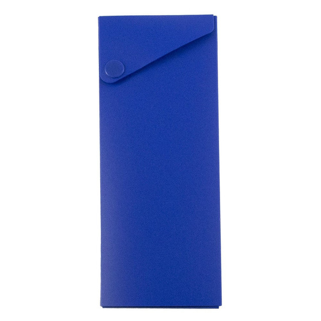 ARCLYTE TECHNOLOGIES, INC. 2166513297 JAM Paper Plastic Slide Pencil Case, 7 3/4inH x 2 3/4inW x 1 1/8inD, Blue