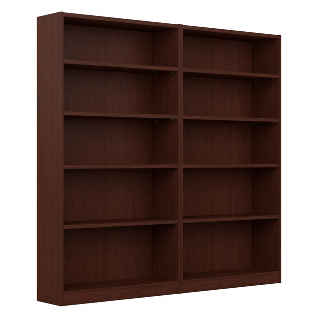 BUSH INDUSTRIES INC. UB003VC Bush Furniture Universal 72inH 5-Shelf Bookcases, Vogue Cherry, Set Of 2 Bookcases, Standard Delivery BUSH INDUSTRIES INC. UB003VC Bush Furniture Universal 72inH 5-Shelf Bookcases, Vogue Cherry, Set Of 2 Bookcases, Standard Delivery