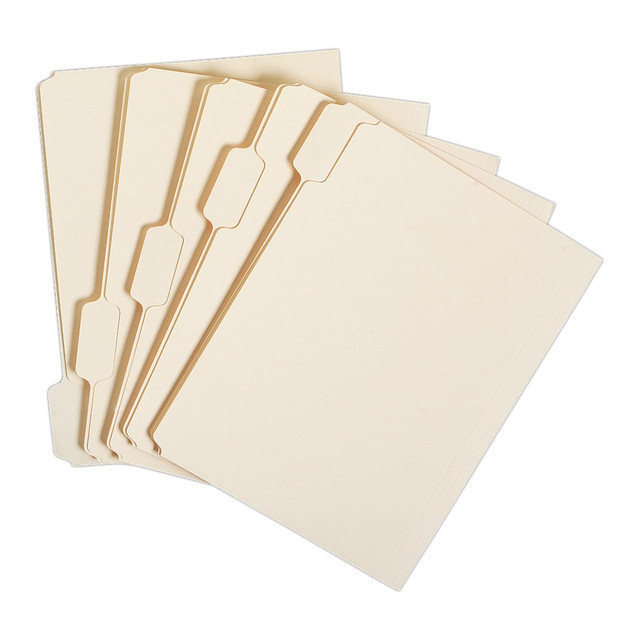NATIONAL INDUSTRIES FOR THE BLIND 7530-00-281-5941 SKILCRAFT File Folders, 1/5 Cut, Letter Size, 30% Recycled, Manila, Pack of 100 NATIONAL INDUSTRIES FOR THE BLIND 7530-00-281-5941 SKILCRAFT File Folders, 1/5 Cut, Letter Size, 30% Recycled, Manila, Pack of 100