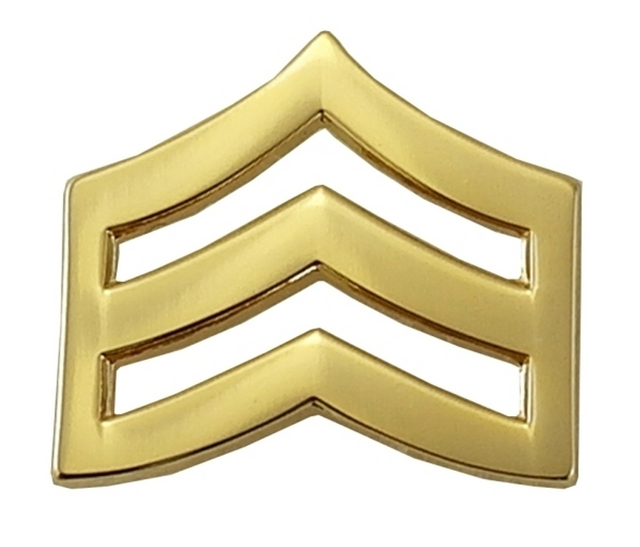 Hero's Pride 4407MG Sergeant Chevron Mini 3/4'' Wide - Pair Hero's Pride 4407MG Sergeant Chevron Mini 3/4'' Wide - Pair