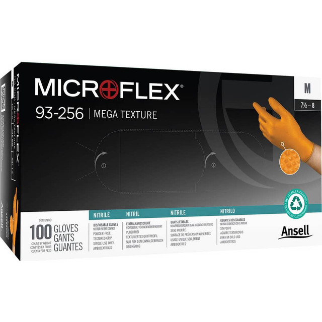 Microflex 93256090 Disposable/Single Use Gloves; Primary Material: Nitrile ; Package Quantity: 100 ; Powdered: No ; Grade: General Purpose ; Thickness (mil): 6.3000 ; Finish: Textured