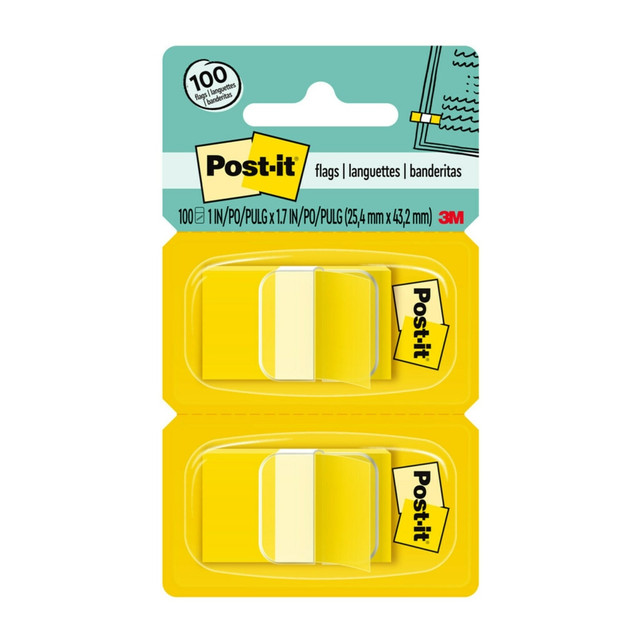 3M CO 680-YW2 Post-it Flags, 1 in. x 1.7 in., 2 Dispensers, 50 Flags/Dispenser, Yellow, Back to School Supplies for Students, Tabs for Textbooks and Notebooks 3M CO 680-YW2 Post-it Flags, 1 in. x 1.7 in., 2 Dispensers, 50 Flags/Dispenser, Yellow, Back to School Supplies for Students, Tabs for Textbooks and Notebooks