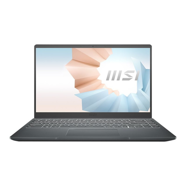 MSI COMPUTER CORP MSI MODERN14B084  Modern 14 B11SB-084 14in Gaming Notebook - Intel Core i5 (11th Gen) i5-1135G7 900 MHz - 8 GB RAM - 1 TB SSD - Carbon Gray - Windows 10 Pro - NVIDIA GeForce MX450 with 2 GB - IEEE 802.11ac Wireless LAN Standard)