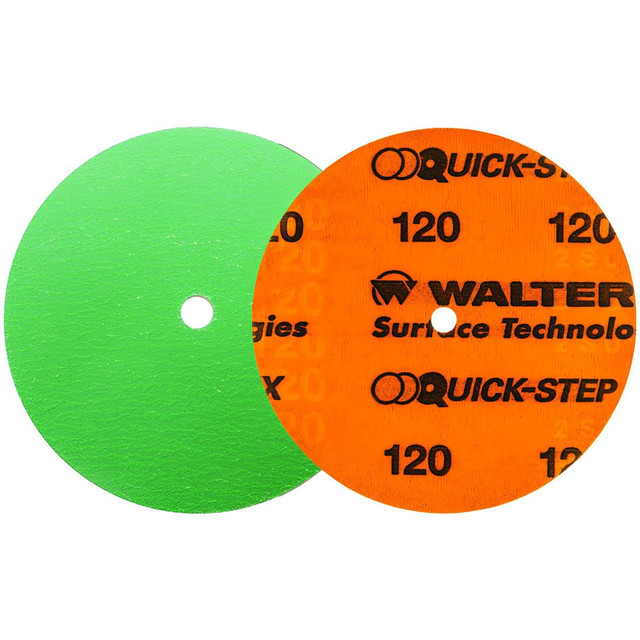 WALTER Surface Technologies 15V612 Quick Change Discs; Disc Diameter (Decimal Inch): 6 ; Abrasive Type: Coated ; Abrasive Material: Ceramic ; Grit: 120 ; Disc Color: Green ; Series: QUICK-STEP XX