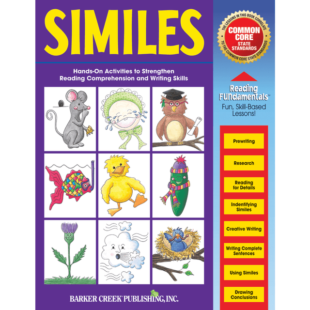 BARKER CREEK PUBLISHING, INC. LL1608 Barker Creek Grammar Activity Book, Similes, Grades 1 To College BARKER CREEK PUBLISHING, INC. LL1608 Barker Creek Grammar Activity Book, Similes, Grades 1 To College