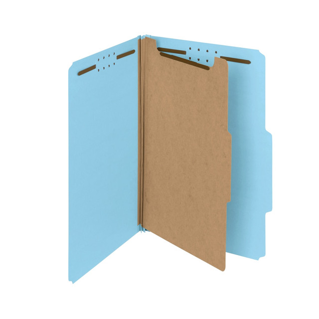 SMEAD MFG CO 18721 Smead Pressboard Classification Folders, 1 Divider, Legal Size, 100% Recycled, Blue, Box Of 10 SMEAD MFG CO 18721 Smead Pressboard Classification Folders, 1 Divider, Legal Size, 100% Recycled, Blue, Box Of 10