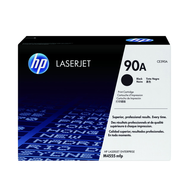 HP INC. CE390A HP 90A Black Toner Cartridge, CE390A