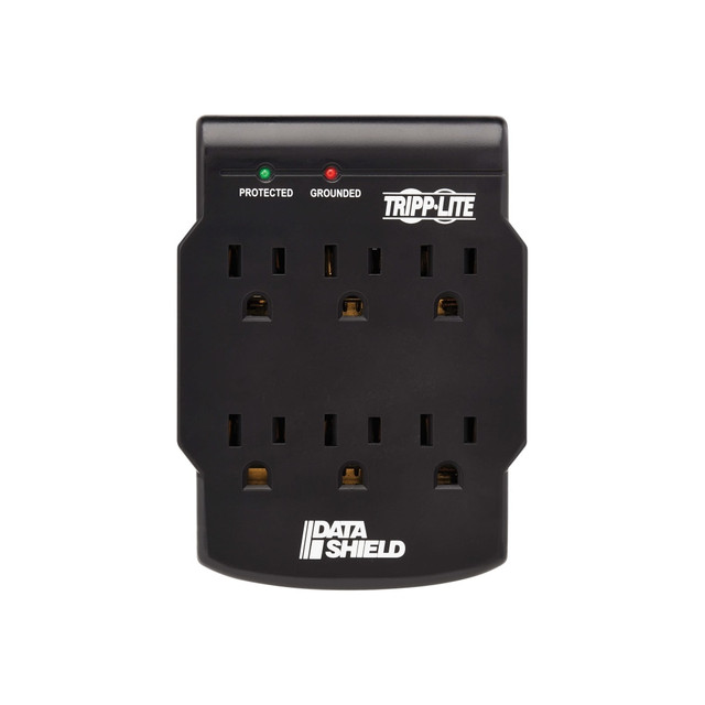 TRIPP LITE SK6-0B  Surge Protector Wallmount Direct Plug In 120V 6 Outlet 750 Joules Black - Surge protector - 15 A - AC 120 V - 1800 Watt - output connectors: 6 - black