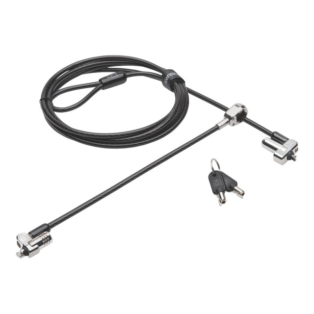 KENSINGTON K67995WW  N17 Keyed Dual Head Laptop Lock for Wedge Shaped Slots - Security cable lock - 6 ft