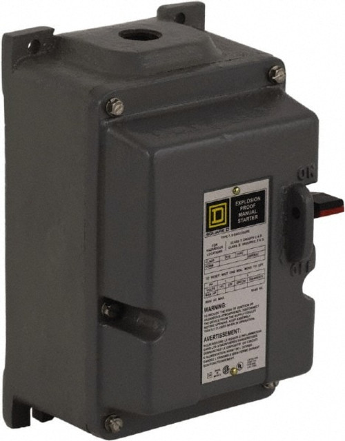 Square D 2510MBR2 3 Poles, 18 Amp, M-0 NEMA, Enclosed Pushbutton Manual Motor Starter