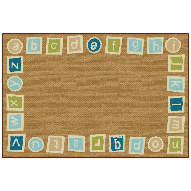 CARPETS FOR KIDS ETC. INC. 37.46 Carpets for Kids KID$Value Rugs Alphabet Blocks Border Activity Rug, 3ft x 4ft6in, Brown