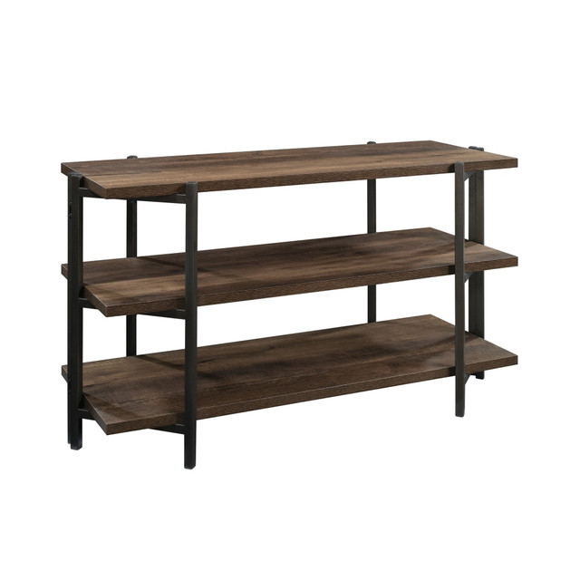 SAUDER WOODWORKING CO. Sauder 424169  North Avenue Console For 42in TVs, 23-7/8inH x 43-3/4inW x 17-5/8inD, Smoked Oak