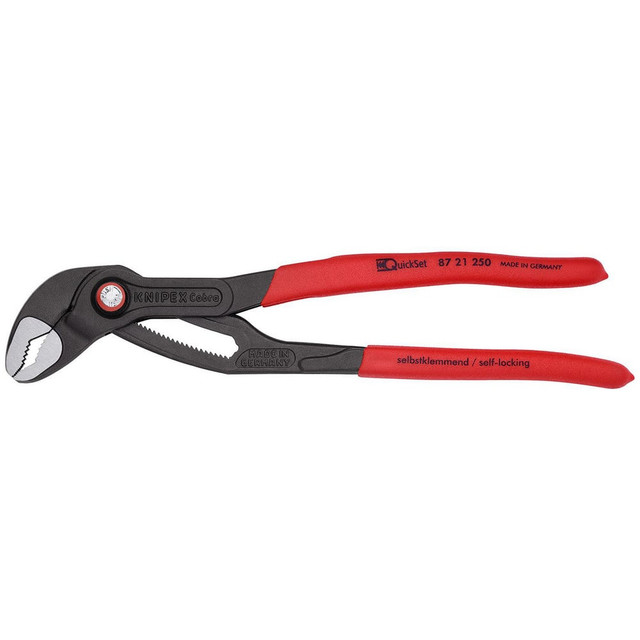 Knipex 87 21 250 Tongue & Groove Pliers; Joint Type: Groove ; Type: Pump Pliers ; Overall Length Range: 9 to 11.9 in ; Side Cutter: No ; Handle Type: Comfort Grip ; Jaw Length (Decimal Inch): 2.0000in