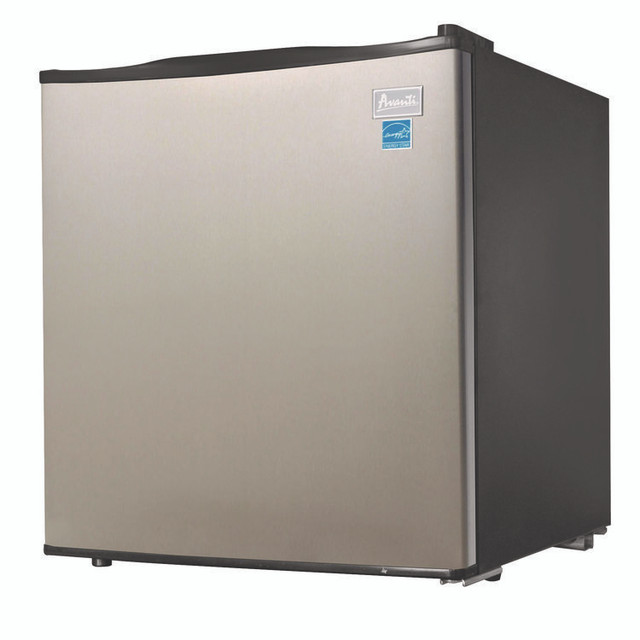 AVANTI AR17T3S 1.7 Cu. Ft. All Refrigerator, Stainless Steel/Black