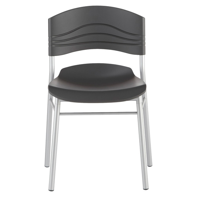 ICEBERG ENTERPRISES LLC 64517 Iceberg CafeWorks Cafe Chairs, Black/Graphite, Set Of 2