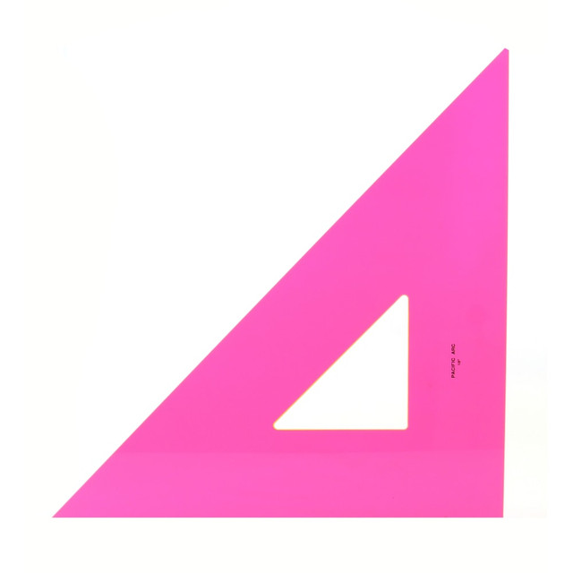 PACIFIC ARC INC. 2045F-18 Pacific Arc Professional Fluorescent Triangles, 18in, 45/90 deg. PACIFIC ARC INC. 2045F-18 Pacific Arc Professional Fluorescent Triangles, 18in, 45/90 deg.