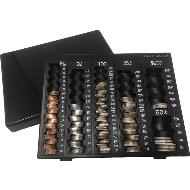 DIGITAL ENERGY NCS8-1122 Nadex Coins Coin Handling Tray (Black) - 6 Coin Compartment(s) - Black