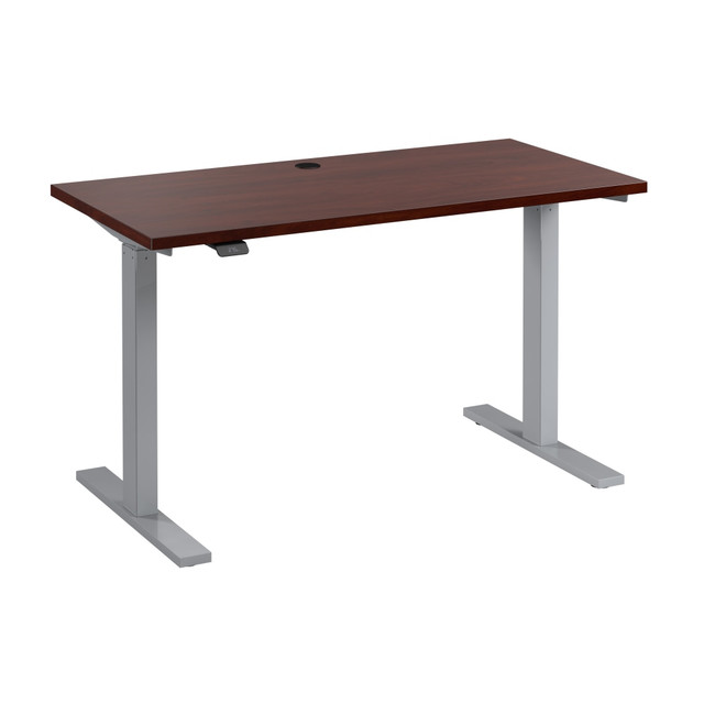 BUSH INDUSTRIES INC. M6S4824HCSK Bush Business Furniture Move 60 Series Electric 48inW x 24inD Height Adjustable Standing Desk, Hansen Cherry/Cool Gray Metallic, Standard Delivery