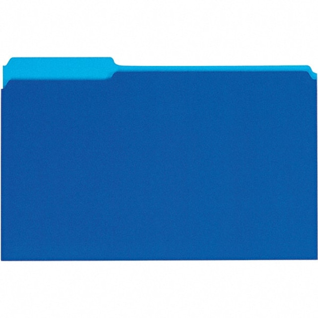 UNIVERSAL UNV15301 File Folders with Top Tab: Legal, Blue, 100/Pack