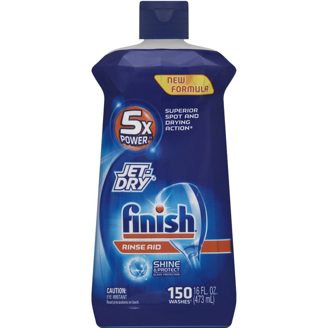 PANASONIC CORP OF NA 78826CT Finish Large Jet-Dry Rinse Aid - 16 oz (1 lb) - Original ScentBottle - 6 / Carton - Blue