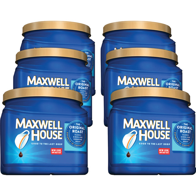 NABISCO FOOD COMPANY Maxwell House 04648CT  Original Ground Canister Coffee, Medium Roast, 30.6 Oz, Carton Of 6 Canisters