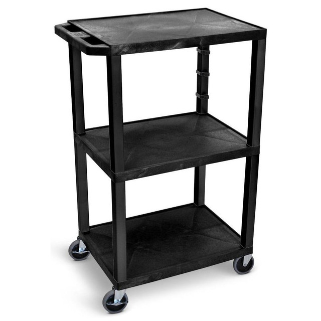 Luxor UCPL1 Carts; Cart Type: Utility Cart ; Caster Type: Stem Caster ; Caster Configuration: Swivel with Brake ; Caster Mount Type: Replaceable ; Brake Type: Wheel Brake ; Assembly: Assembly Required