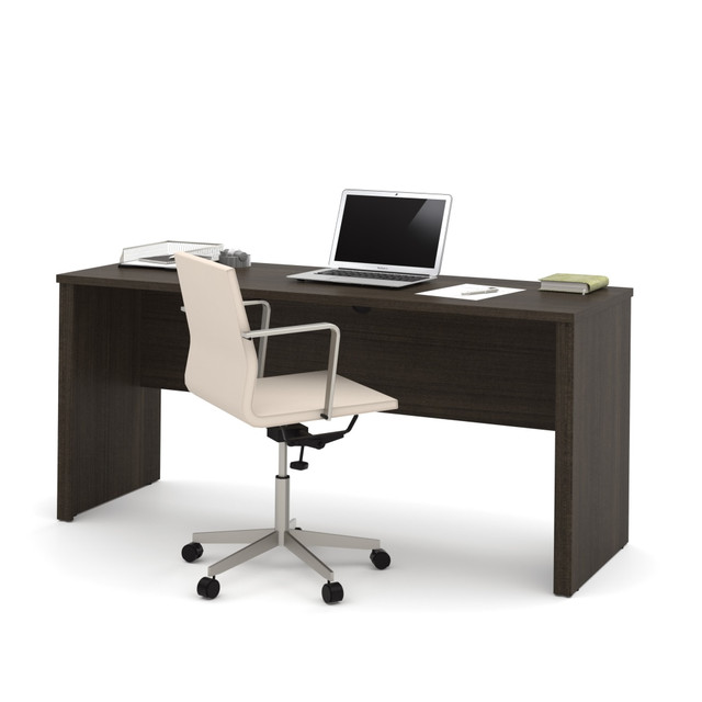 BESTAR INC. 60612-1179 Bestar Embassy 66inW Narrow Computer Desk Shell, Dark Chocolate