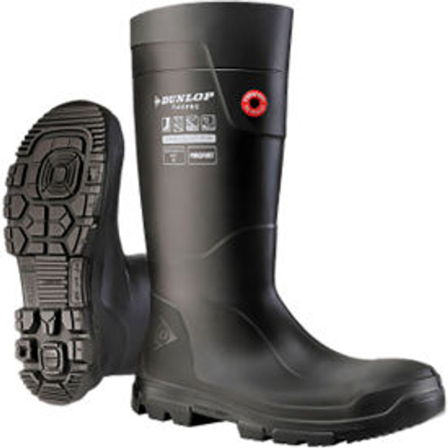 Dunlop Industrial & Protective Footwear Dunlop® FieldPro Purofort® Full Safety Boots Steel Toe 14""H Size 9 Black p/n LJ2HD01.9