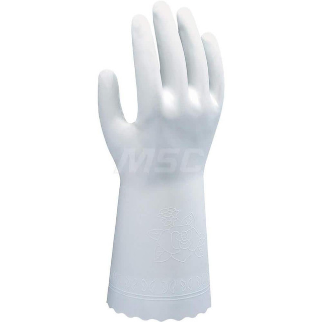 SHOWA BO700XL-10 Chemical Resistant Gloves: X-Large, 11 mil Thick, Polyvinylchloride-Coated, Rubber, Unsupported