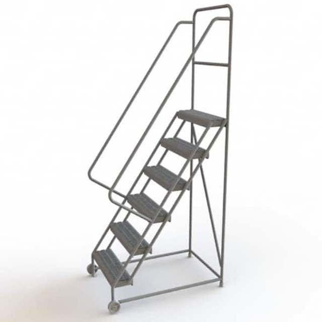 TRI-ARC KDTF106242 Steel Rolling Ladder: 6 Step