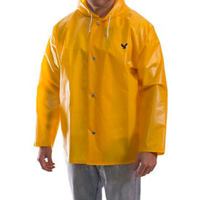 Tingley Rubber Corporation Iron Eagle® Rain Jacket Size Men's 3XL Attached Hood Blue p/n J22161.3X