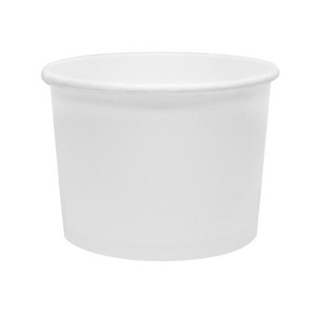 LOLLICUP USA, INC. Karat C-KDP10W  Lined Paper Food Containers, 10 Oz, White, Case Of 1,000 Containers