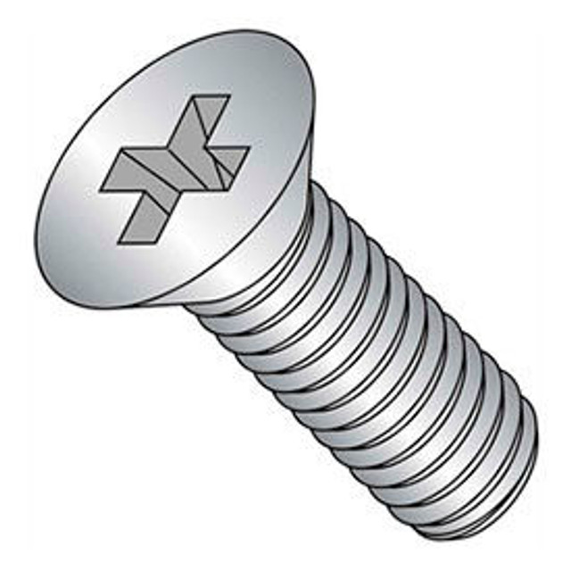 Titan Fasteners M4 x 0.7 x 6mm Machine Screw - Phillips Flat Head - Steel - Zinc - DIN 125B - Pkg of 100 p/n CMC04006