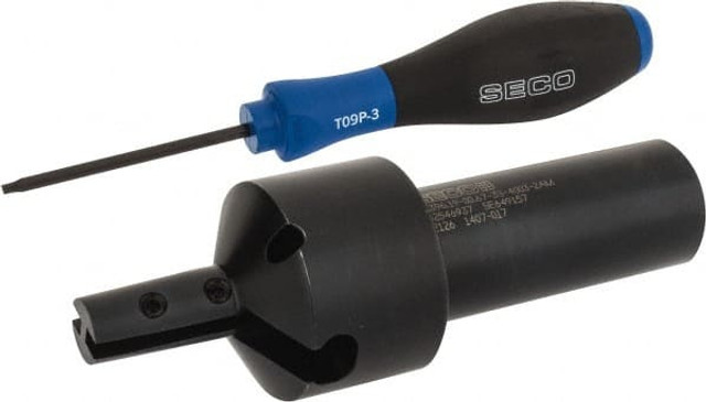 Seco 02546937 Indexable Thread Mill: 0.67" Cut Dia, 0.98" Max Hole Depth, Solid Carbide & Steel